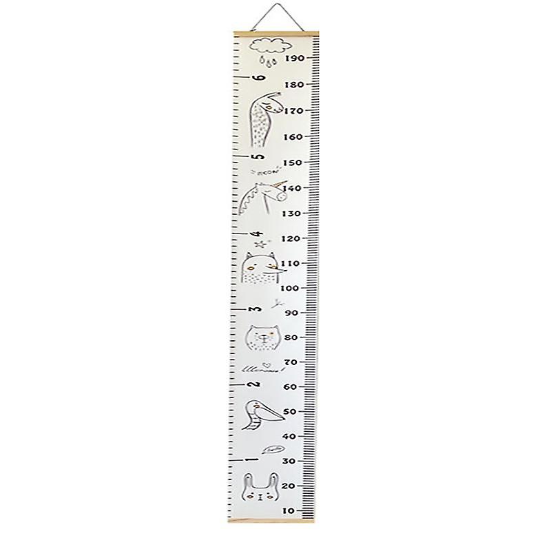 Height Measurement Ruler - 1 Piece, 20*195mm, Canvas Material, White