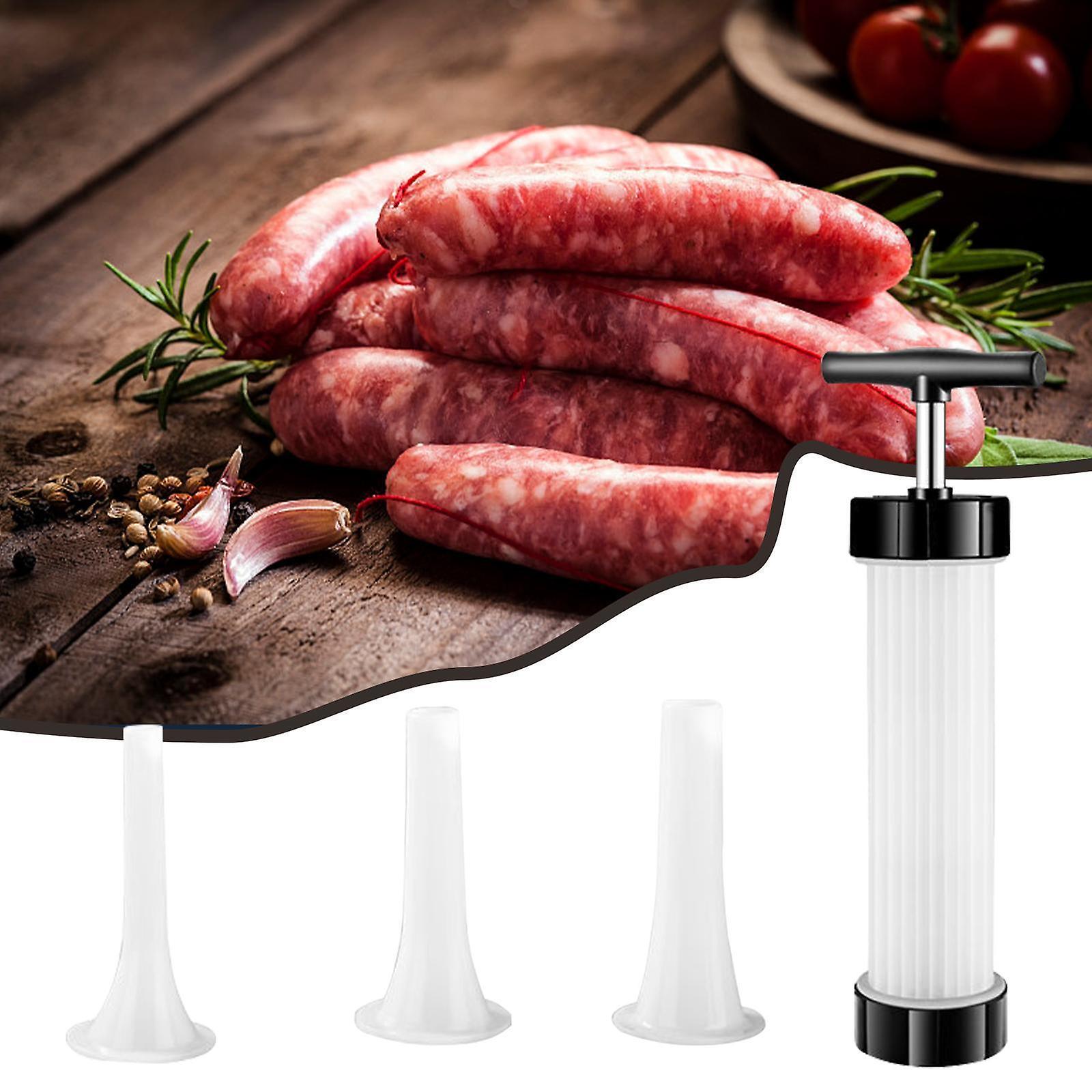 Manual Sausages Machines Meat Stuffer Fillers Salami Maker Tools &Funnel
