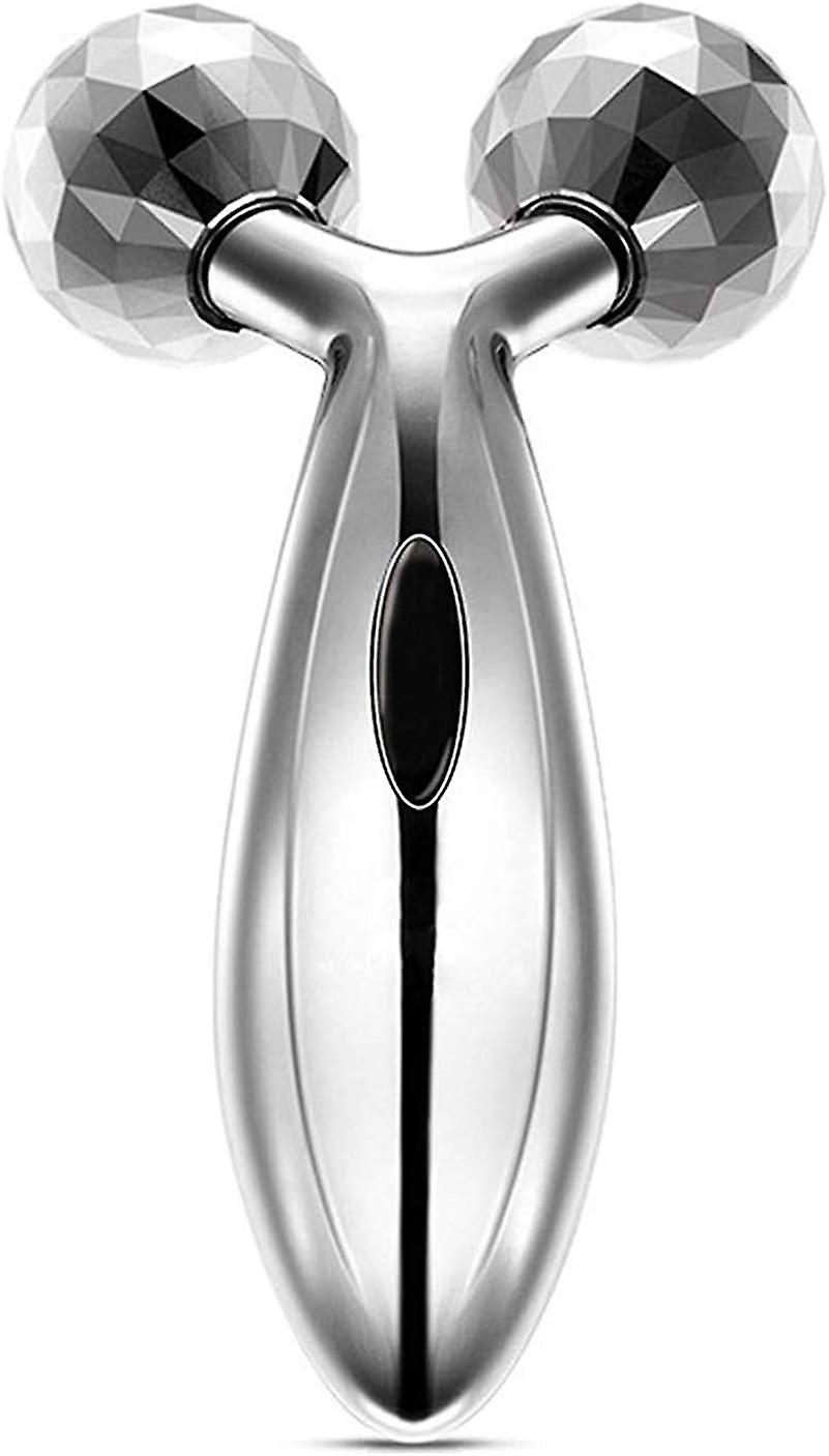 3D Roller Face Massager Y-Shape Face Lift Tool (Silver)Beauty Tools