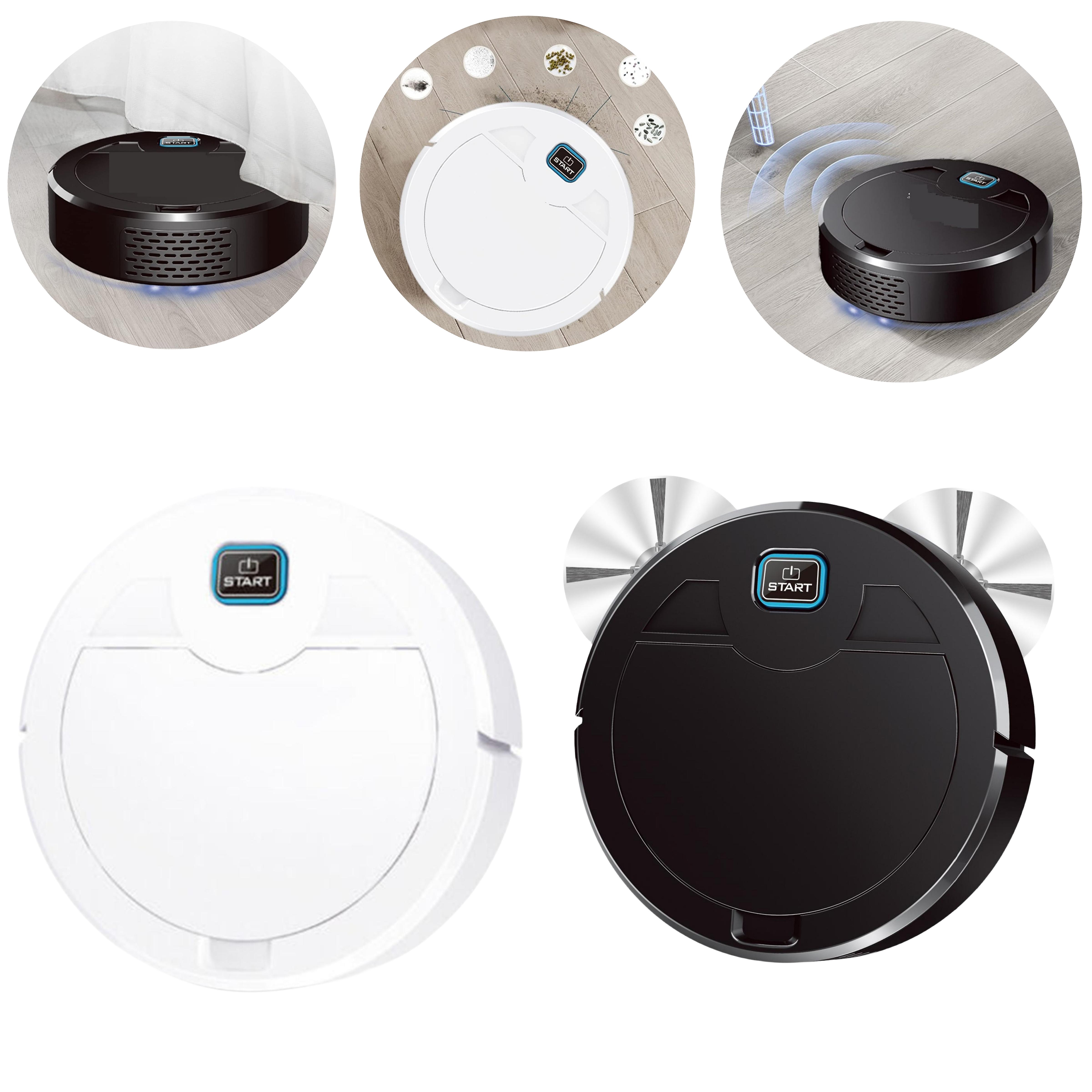 Robotic Vacuum Cleaner Strong Suction Automatic Self Charging Intelligent Sweeping Robot White Single Suction