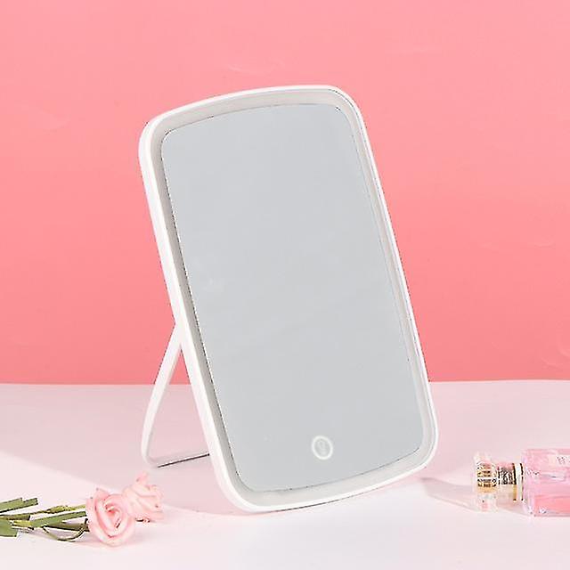 Portable Makeup Mirror Led Natural Light Usb Refill Angle Adjustable Touch Control Brightness Dimmable Lights Women