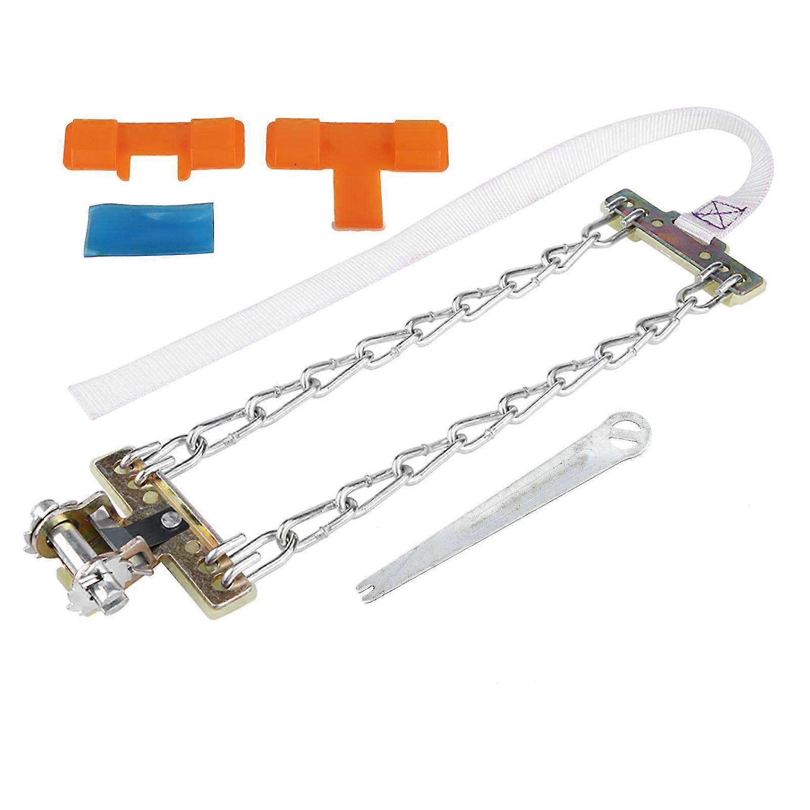Anti-Slip Metal Chain for Small Vehicles Durable Iron Chain Slip Resistance Easy Installation Maintenance Tools Wrench and Screwdriver Include