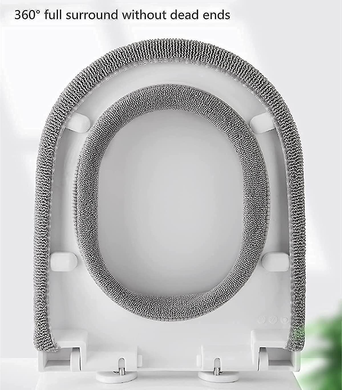 Varm toalettsitsöverdrag kudde tjockare closestool matta töjbar tvättbar universal toalettsits