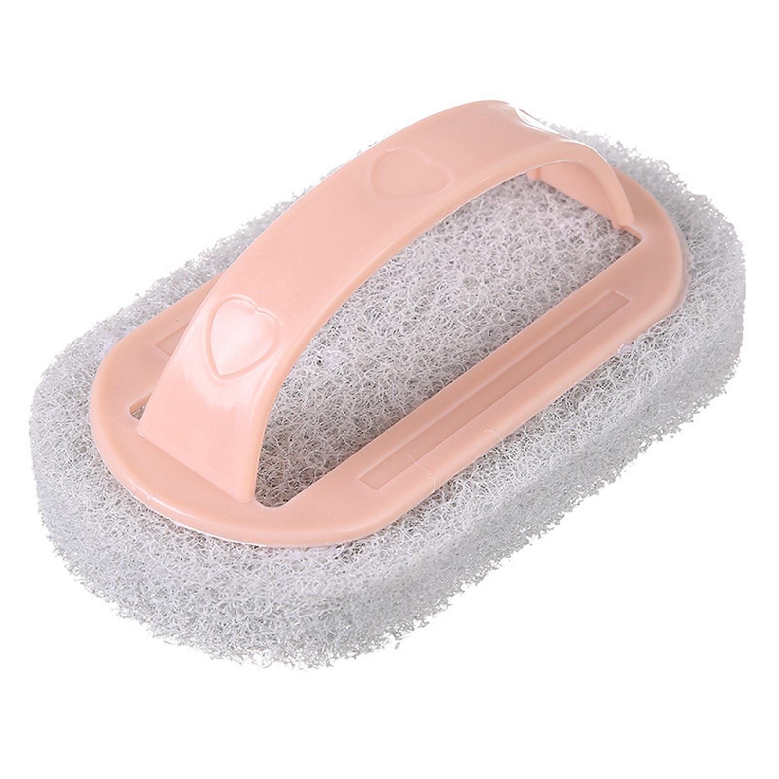 Kitchen Sponge Bathtub Pool Scrub Brush with Handle Convenient Handled Bath Scrubber for Kitchen Bathtub