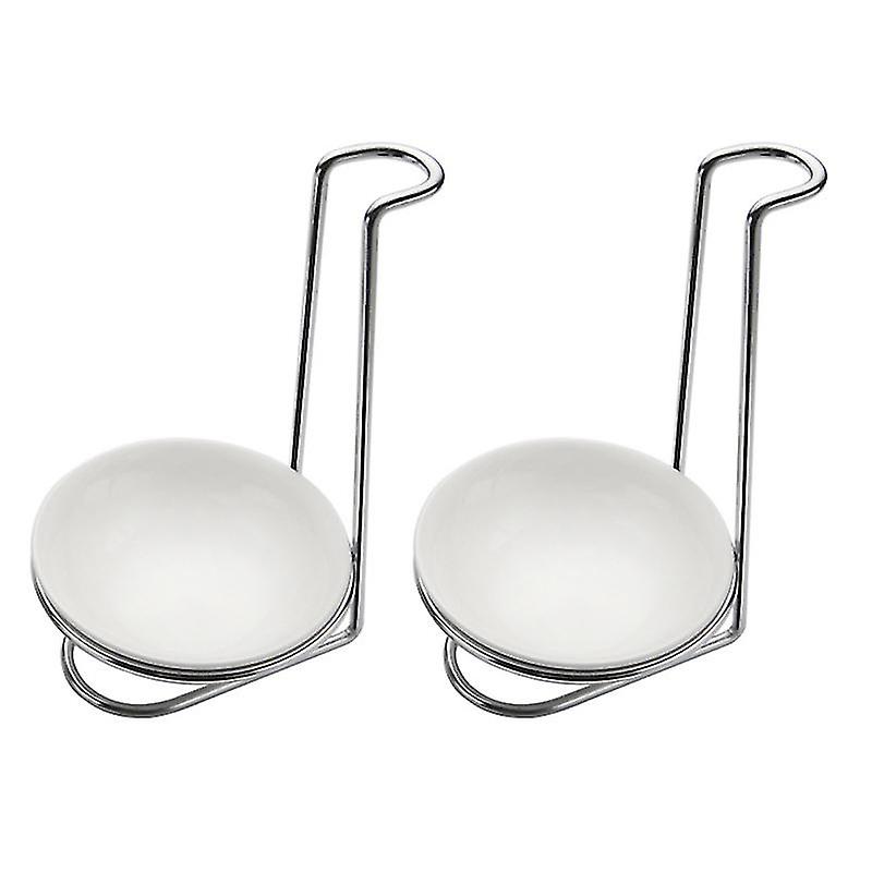 2pcs Spoon Racks With Tray