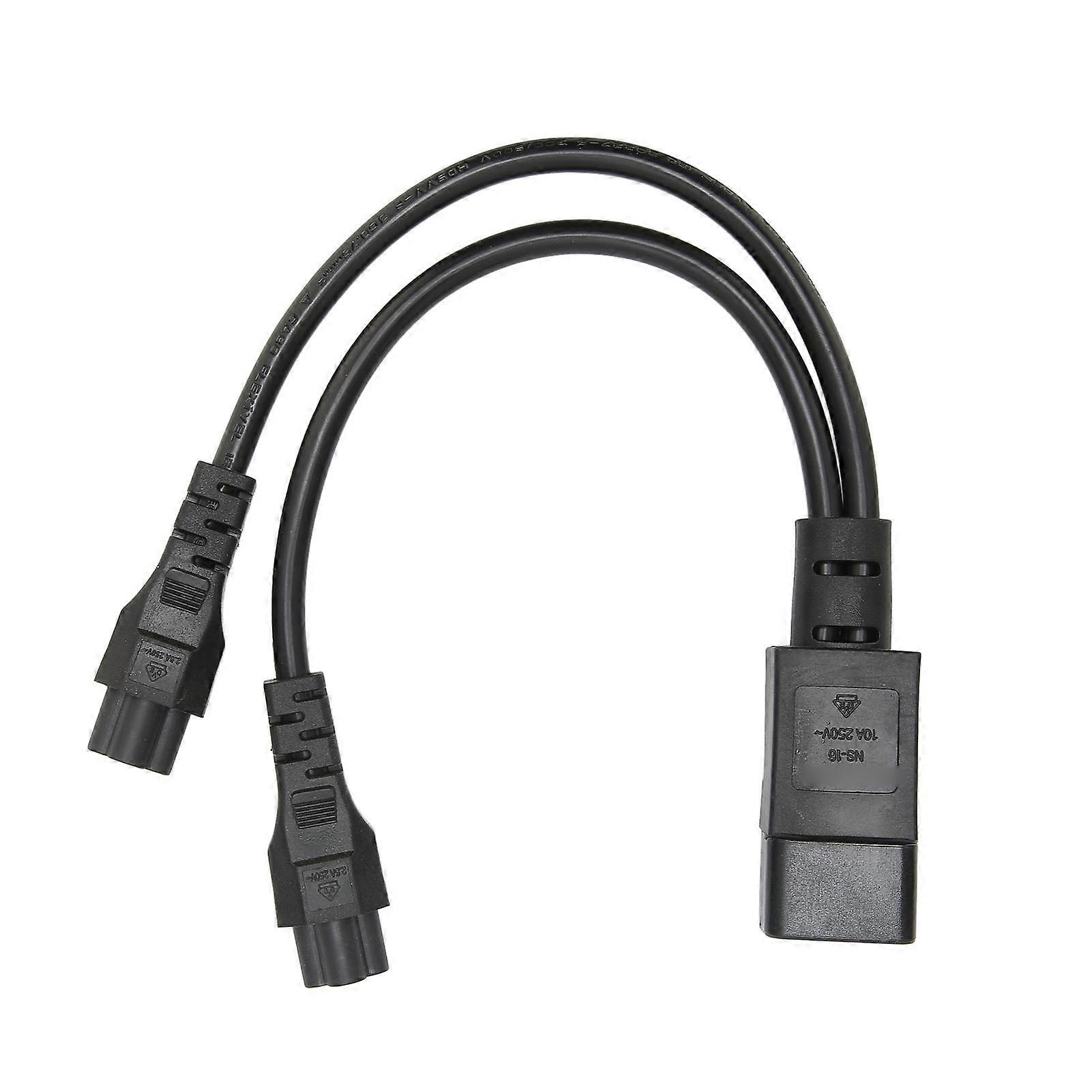 Splitter Power Plug Cord Iec320 C14 Male To Dual Iec320 C5 Female Power Cord For Laptop Power Adapter 100250v