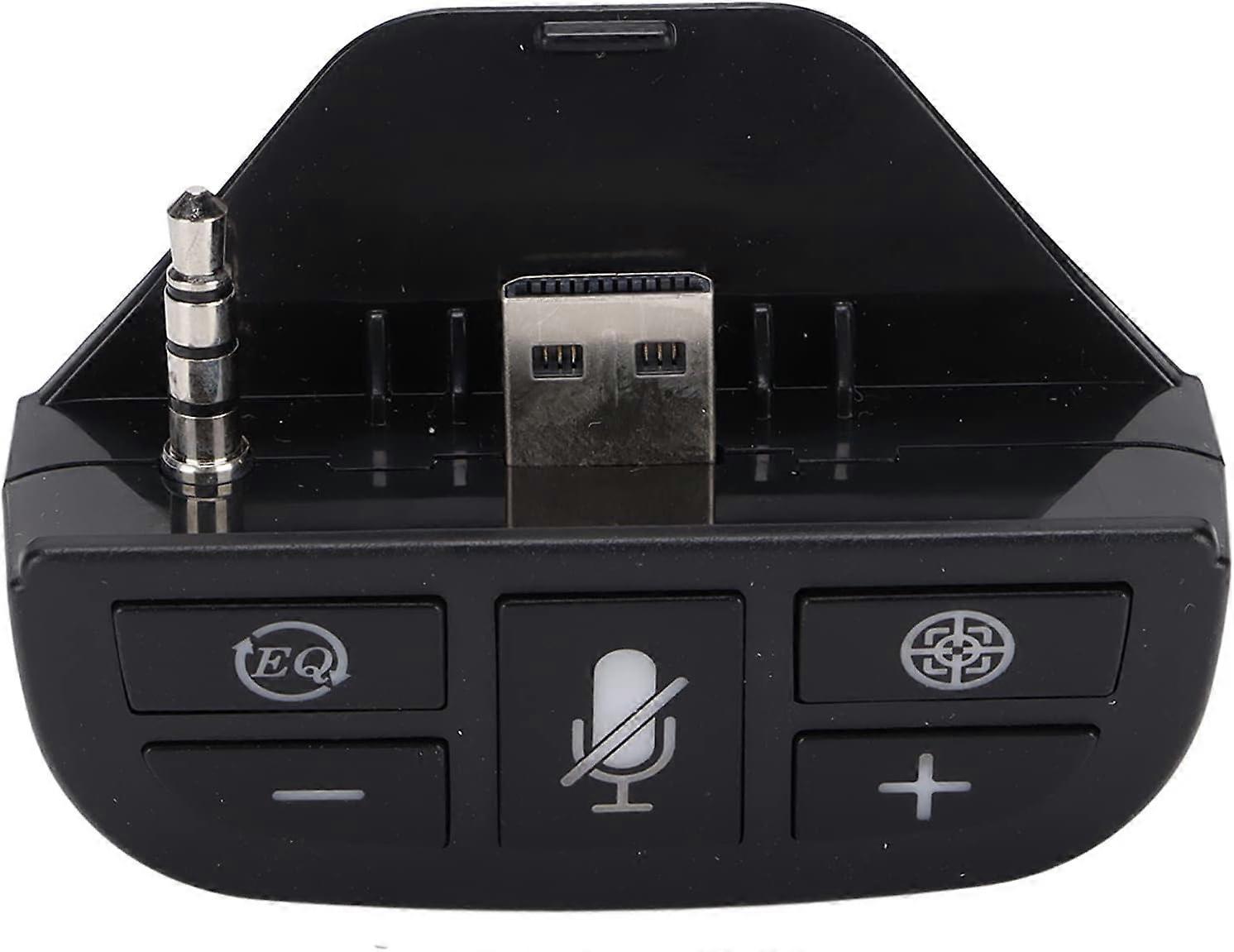 Stereo Headset Adapter - Wireless Game Controller Mic Headphone Converter for Xbox