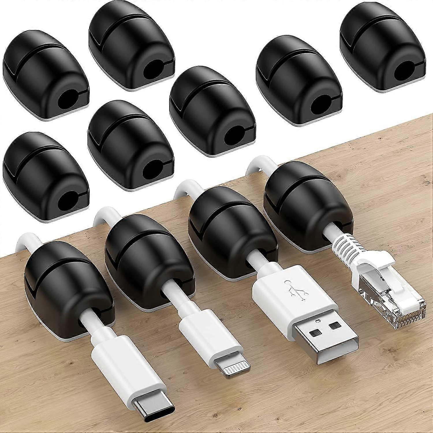 16 Pcs Cable Clips, Cable Management Self Adhesive Silicone Cord Organizer Clips