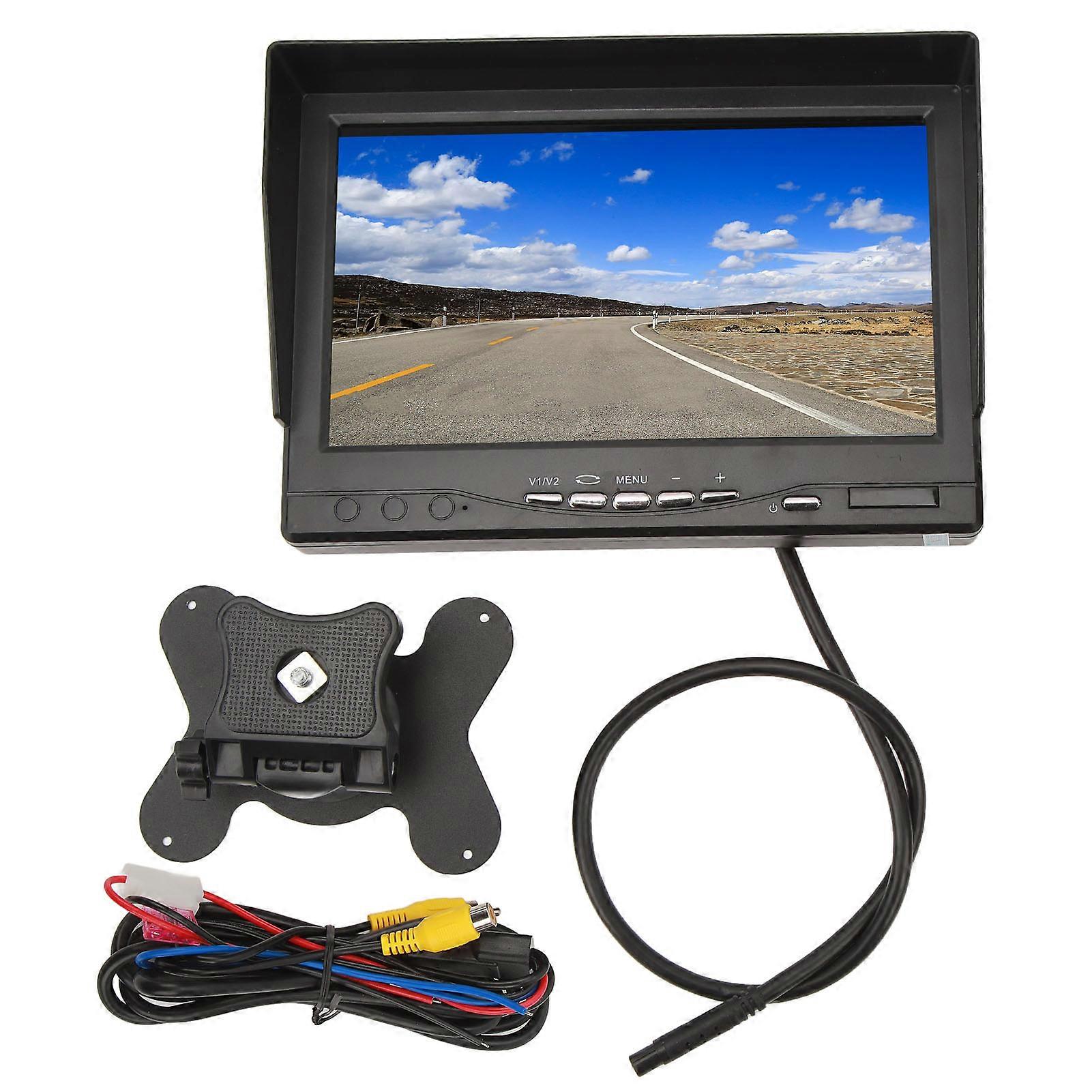 Rear View Monitor Kit 7 Inch IPS Screen PAL NTSC Format DC 935V Parking Reverse Monitor Set for Truck Trailer RV Pickups RCA E2U012