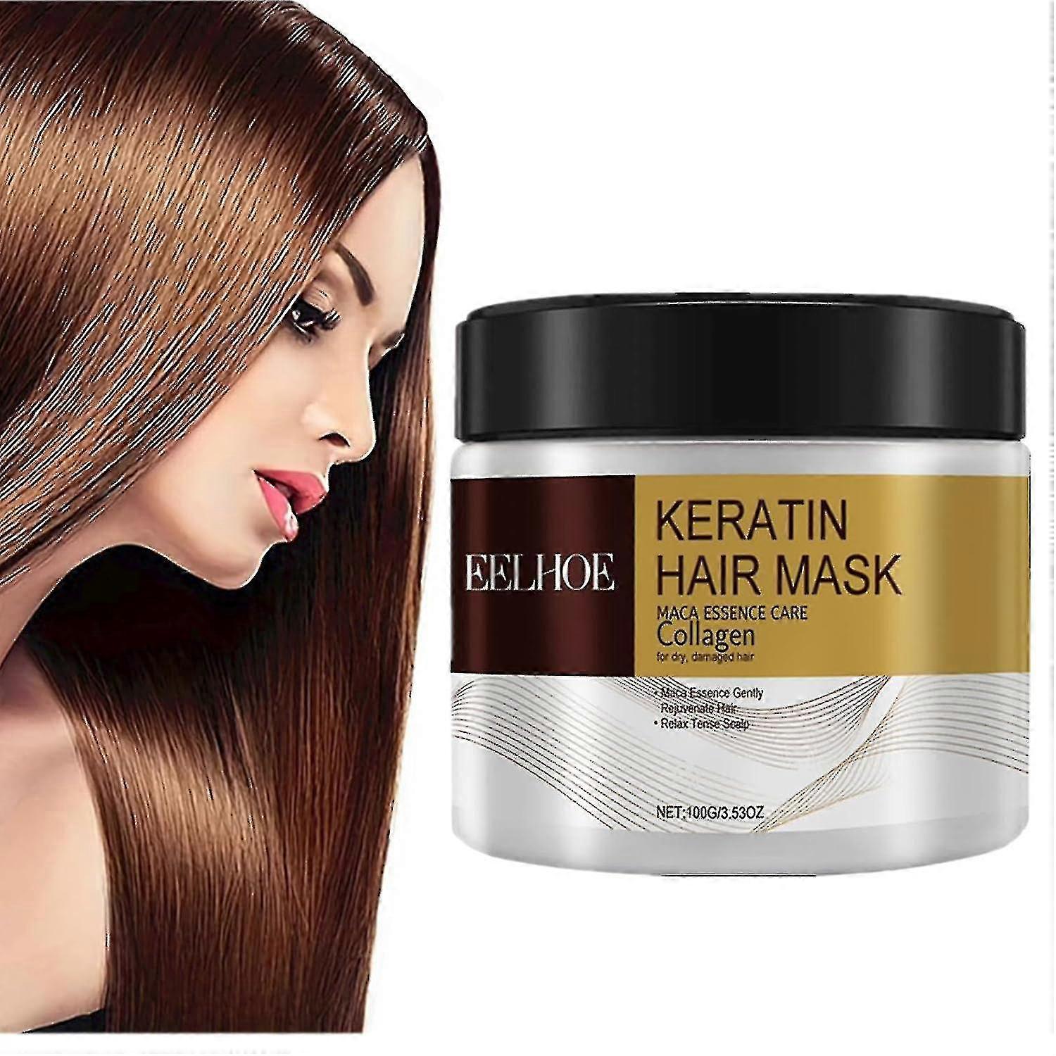 Collagen Haarmaske Mit Arganöl – Intensive Feuchtigkeit, 2 X 100g, Für Trockenes & Geschädigtes Haar