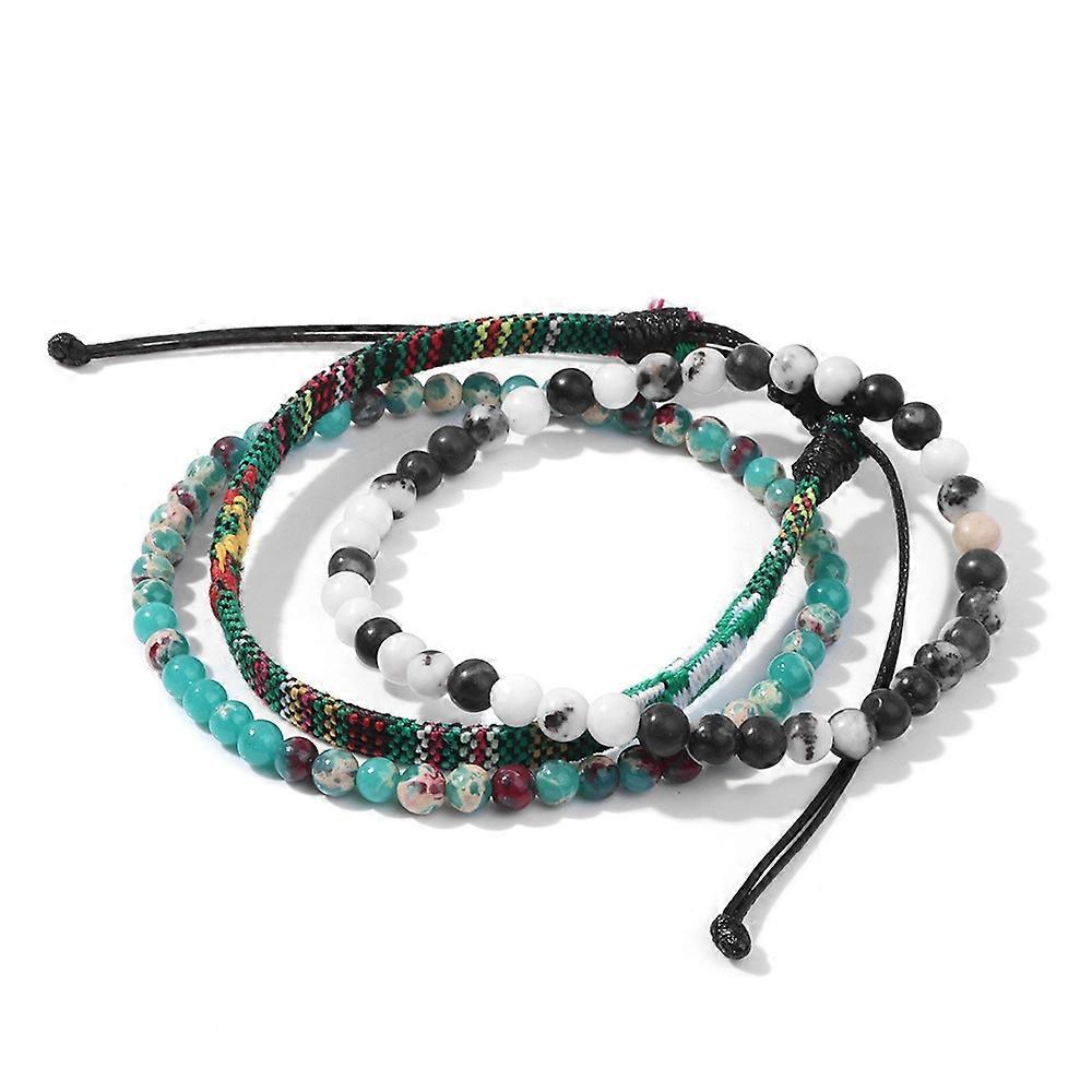 Bracelet-Emerald Beaded Weave-Nature's Embrace