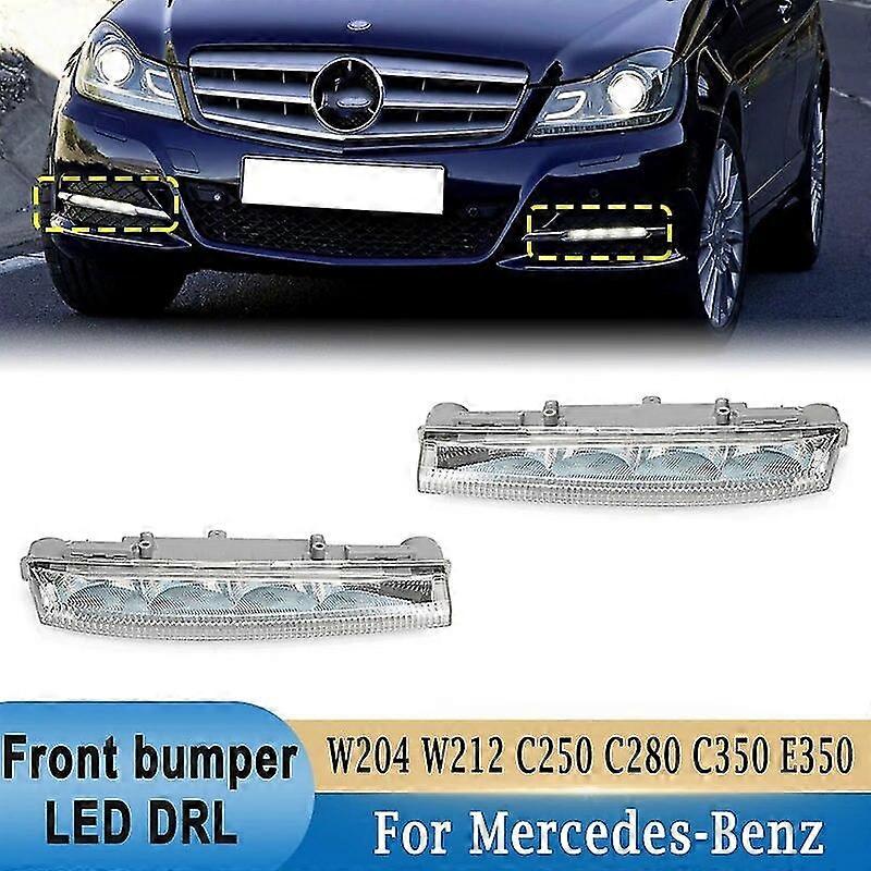 Bumper Led Drl Daytime Running Lamp Fog A2049068900 A2049069000 For W204 W212 C250 C280 C350 E350
