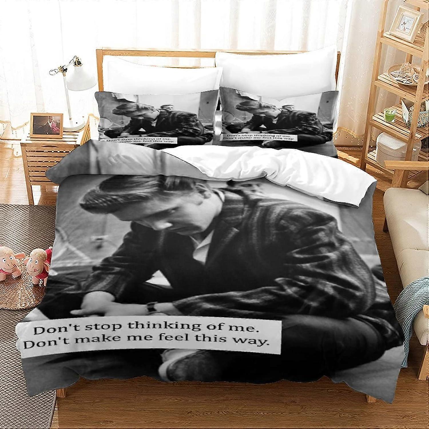 Yingd Elvis Presley Duvet Cover Set Soft Lightweight Microfiber 3 Piece Bedding Set with 2 Pillowcas