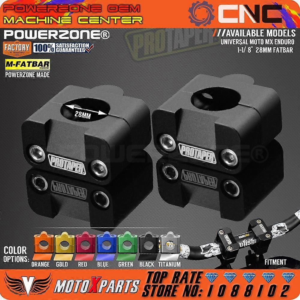 محول مشبك تثبيت مقود الدراجة النارية Pro Taper Fat Bar Risers مقاس 7/8 - 1 1/8 بوصة، مناسب للدراجات النارية MX Enduro CRF YZF KXF