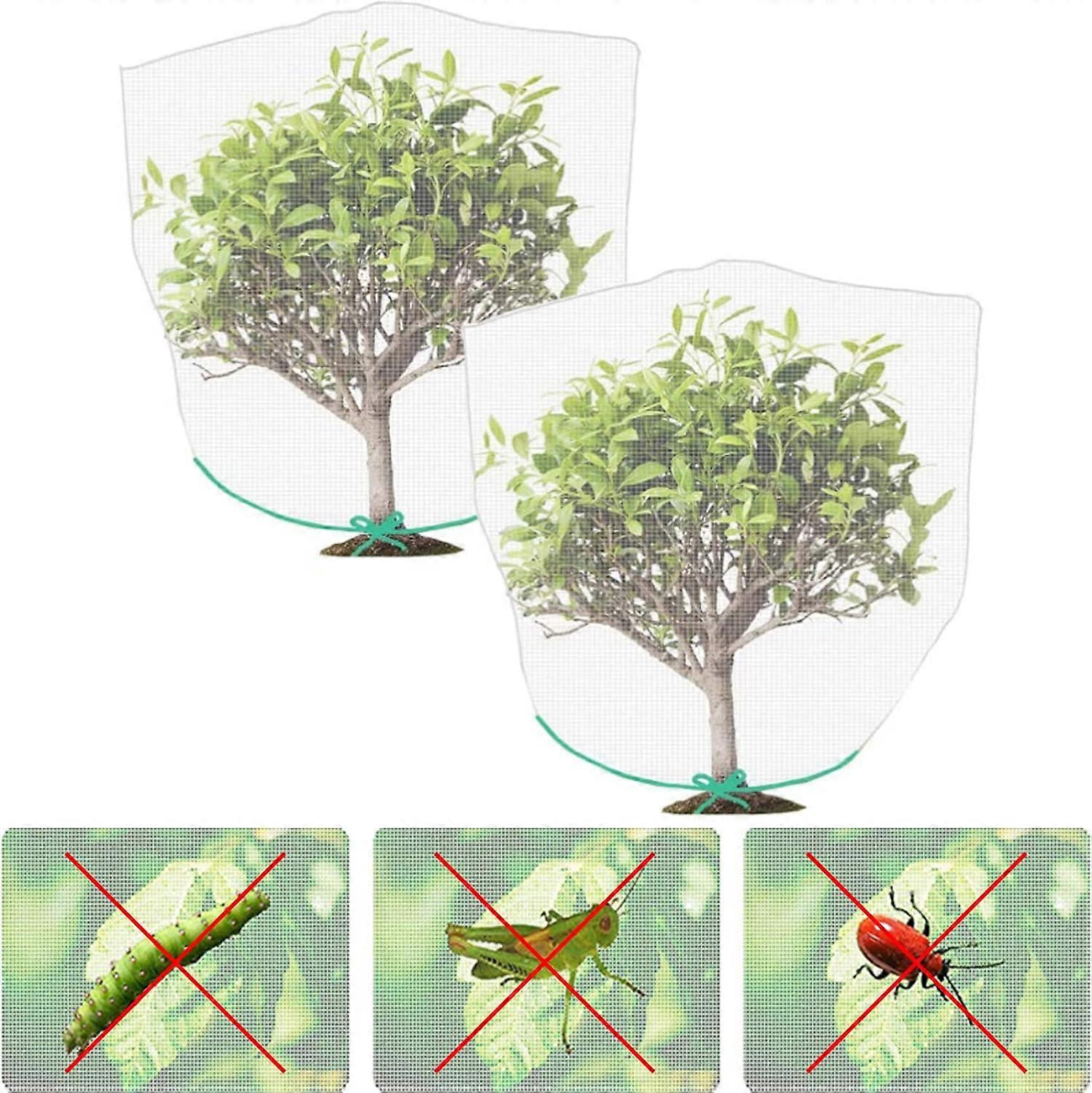 2 Pieces Plant Protection Net, Beetle Bird Net, Fly Bird Net, Used to Prevent Insects and Birds from Destroying Garden Plants(1*1.5m)