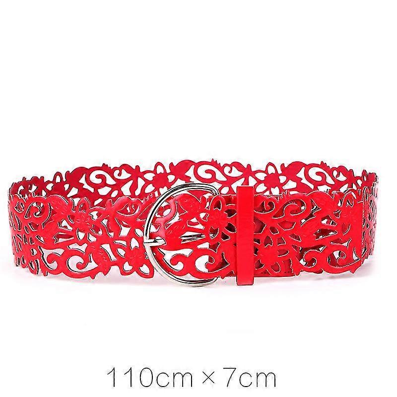 Ceinture large creuse pour femmes Ceinture habillée extensible élastique