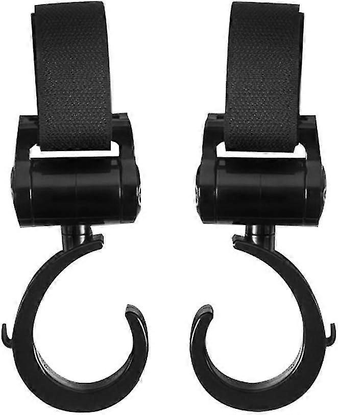 Stroller Hooks, 2PCS Stroller Hangers Bags Hook for Strollers Universal Stroller Clip Accessory (Pack of 2) Ternel