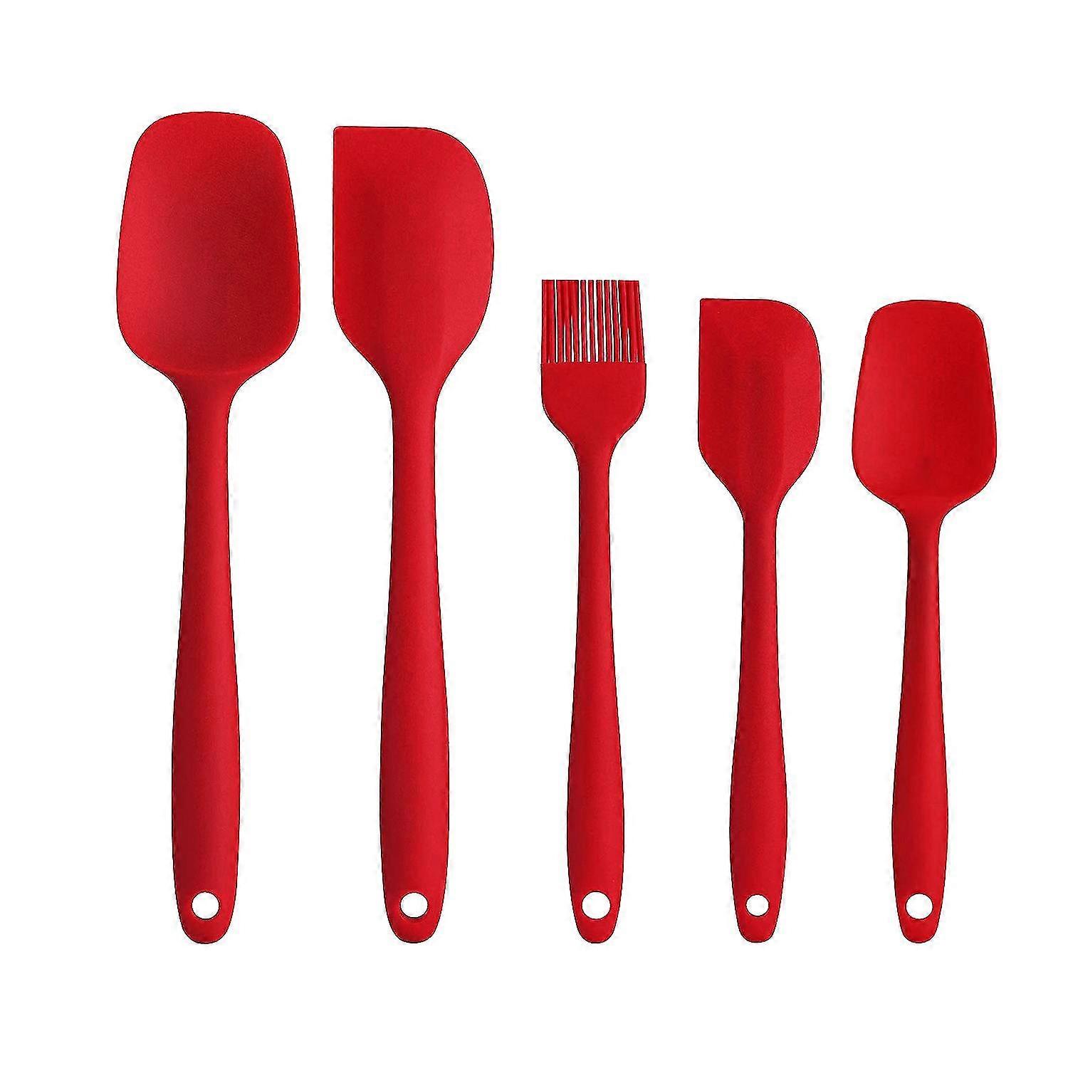 Silicone Spatula Set Silicone Kitchen Utensils Set,heat Resistant Non Stick Coating With Steel Core, For Cooking Baking Cake Decorating, Rubber Spatul
