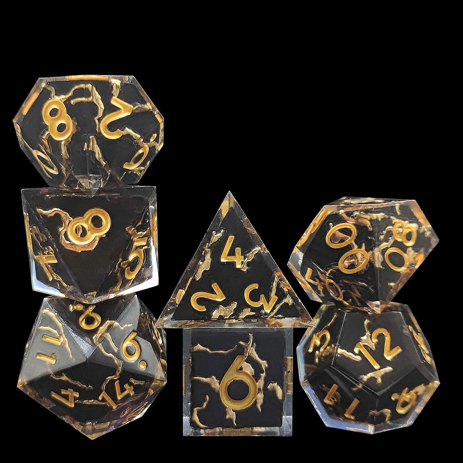 Dnd Bloem Dobbelstenen Hars Dobbelstenen Set Rpg Hars Dobbelstenen Veelvlakkige Dobbelstenen Dnd Dobbelstenen Set Voor Dnd Game Player Dobbelstenen Collector D&d Dobbelstenen Set 7 stuks