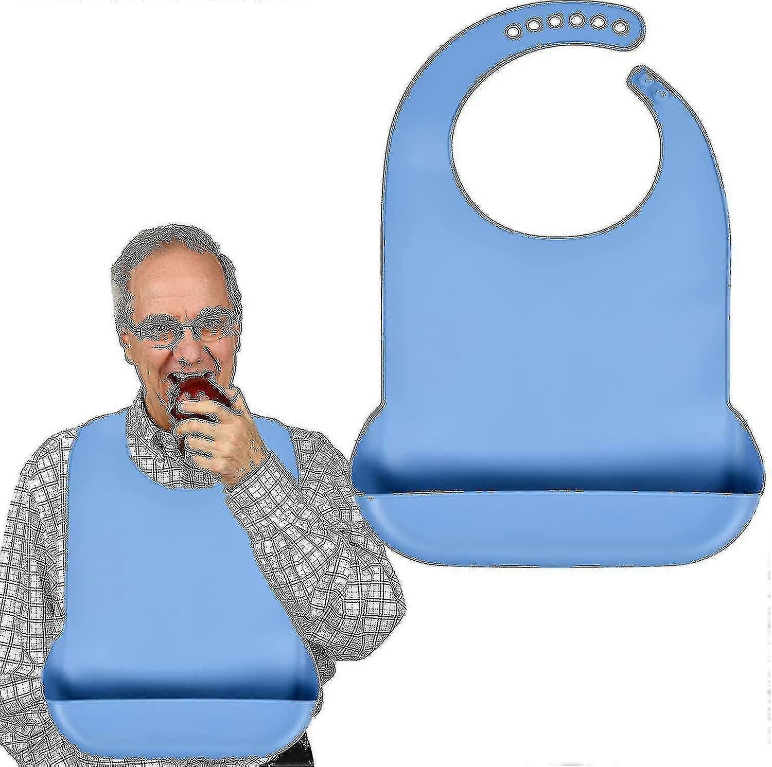 Yetişkin Önlükler, Silikon Önlükler Gıda Kırıntısı Yakalayıcı, Ayarlanabilir Yetişkin Önlükler