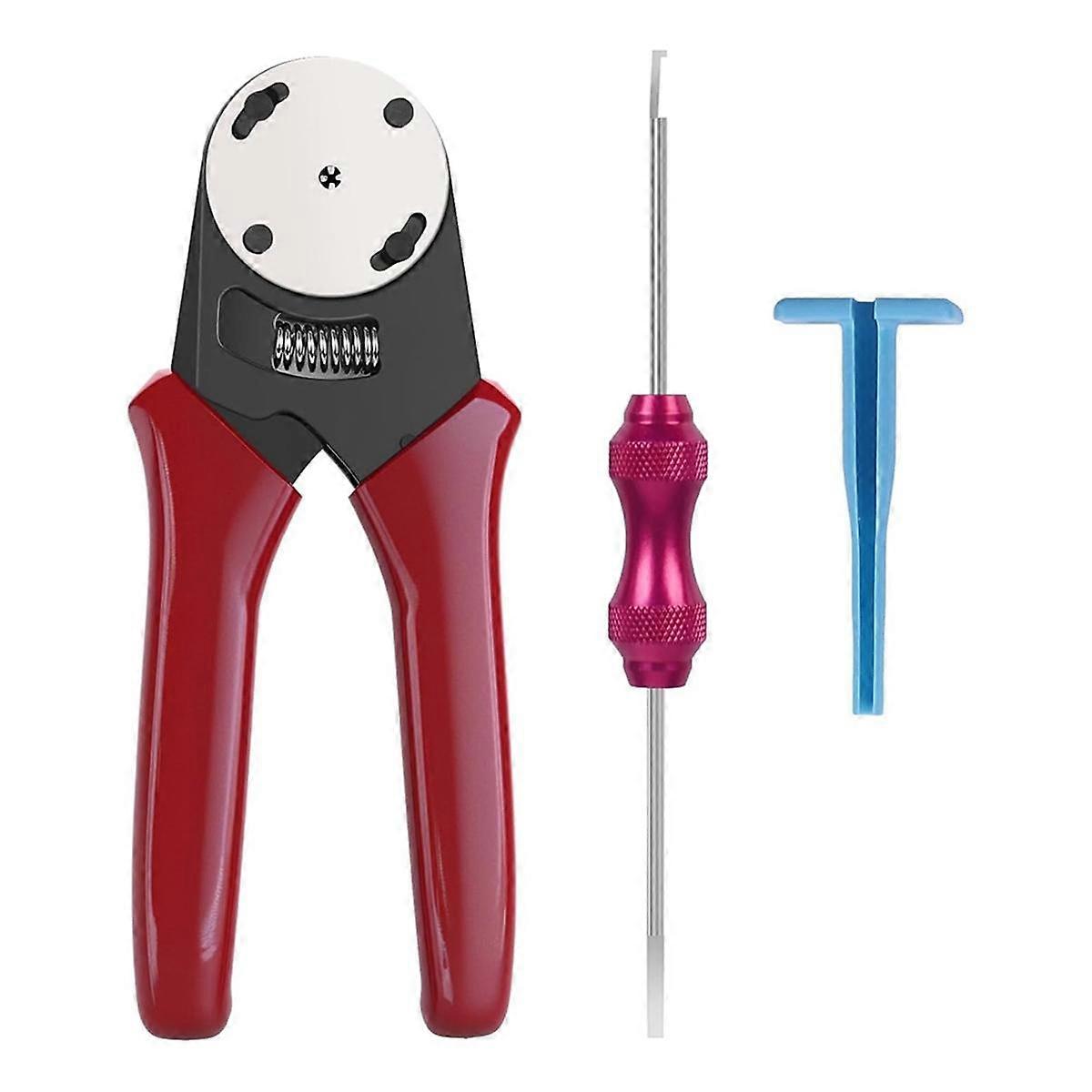 For Deutsch Closed Barrel Crimper, Solid Barrel Contact & Circular Connector Contacts Crimping Tool
