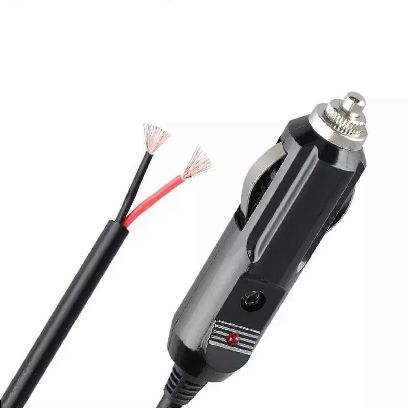 Car Inverter Tire Inflator Replacement Plug - 1ft/2ft/5ft 18AWG, UL Certified, 13A Max, Red LED, 15A Fuse, High-Quality Bakelite