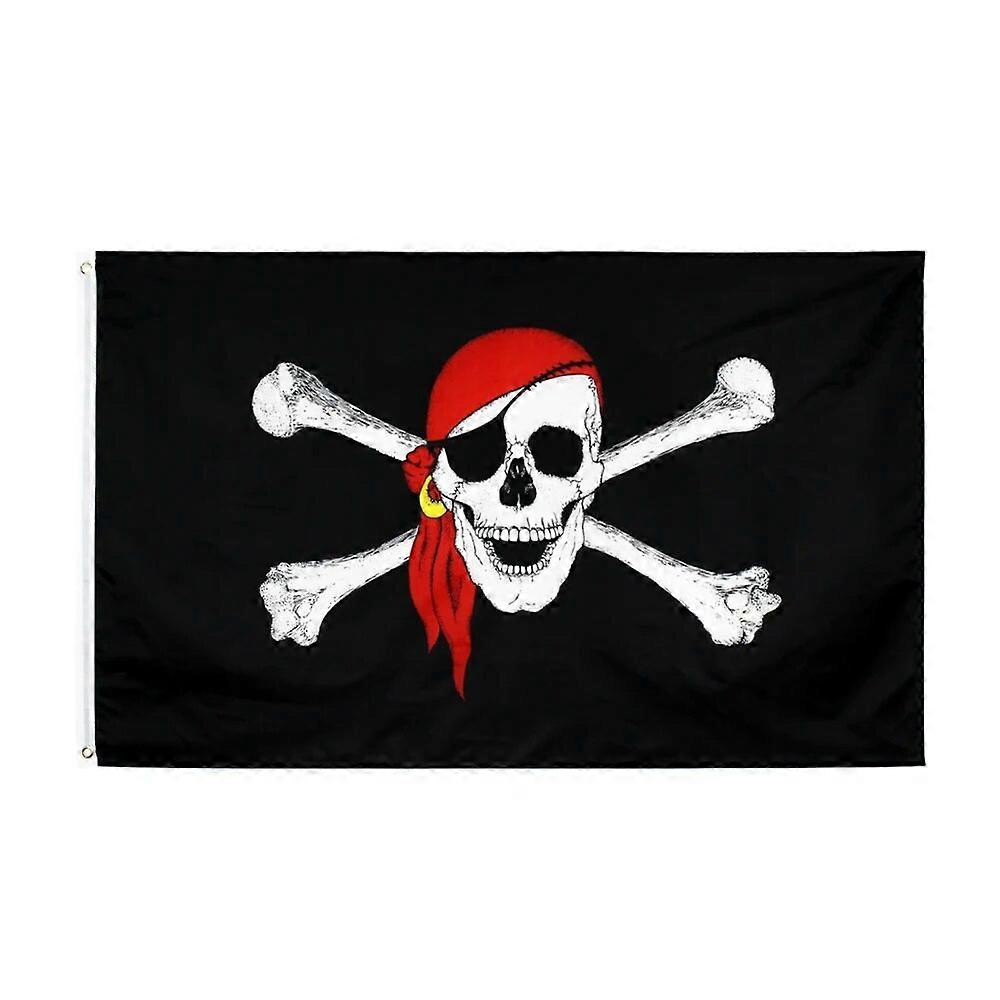 Jolly Roger Skull Double Bone Pirate Flag 90X150cm High Quality Pirates Flag For Decoration And Festivals