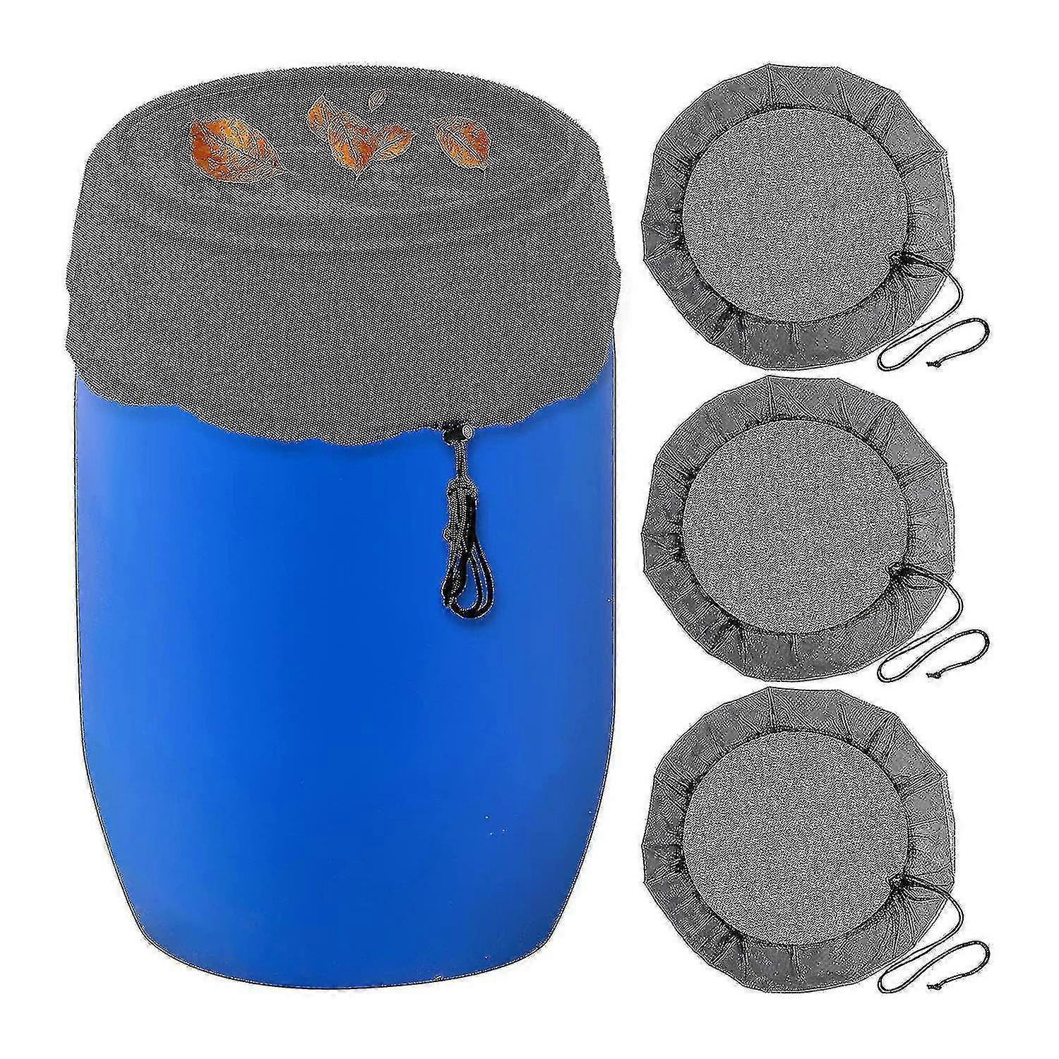 3 Pack Mesh Cover Netting Rain Barrels Water Collection Buckets Tank Rain Harvesting Tool Protector For Outdoor Garden