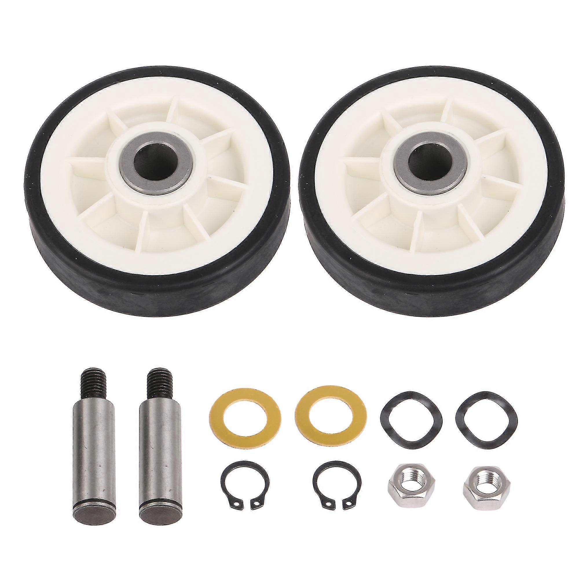2 Dryer Drum Support Roller & Mount Parts 303373 Replacement For Kenmore