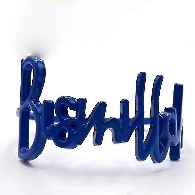 10 stykker servietringe Metal Bismillah Brev Servietring sæt til bryllupsfest jul Thanksgiving