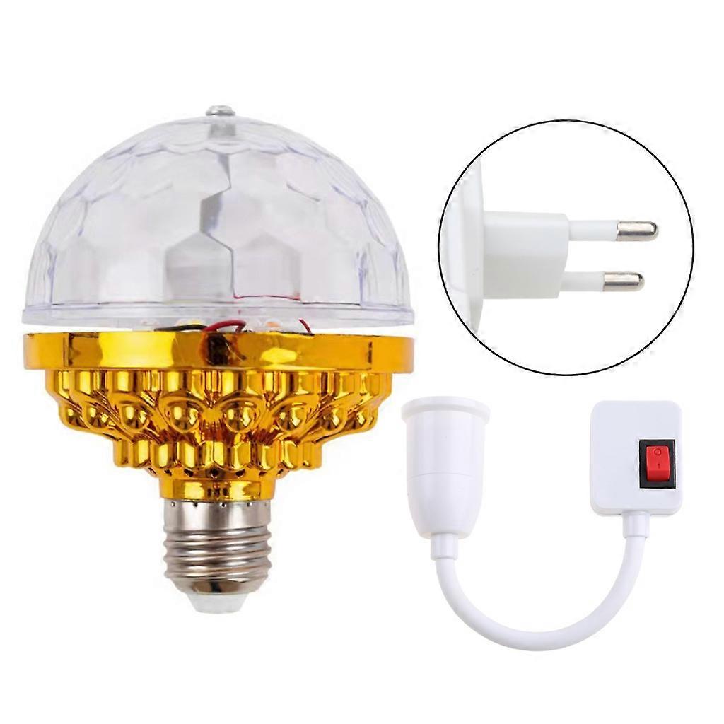 Coloré Auto Rotating Ball Light Multi Crystal Disco Light Bulb Party Strobe