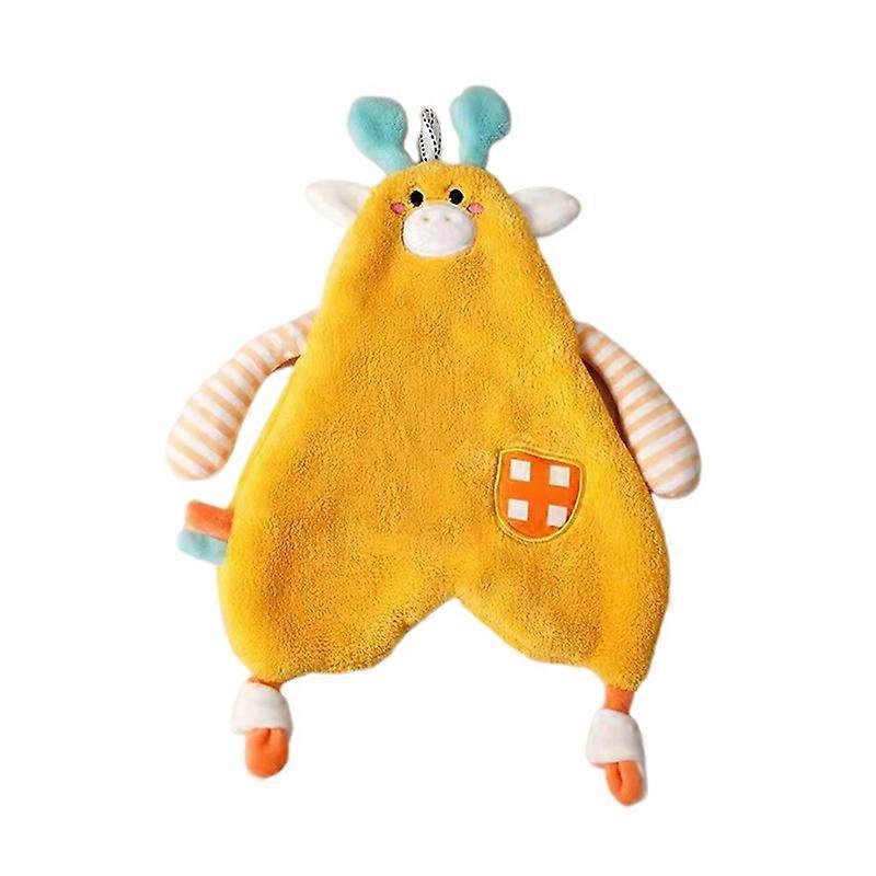 Lightweight Wipe Towel Comfortable Coral Fleece Cartoon Animal Hanging Hand Towel for Home KAESI