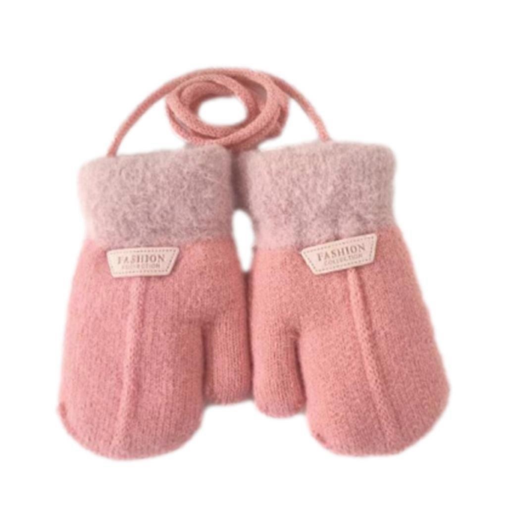 Kawaii Kleinkind Einfarbige Elemente Fäustlinge Handschuhe Kalt Winter Hand warm halten
