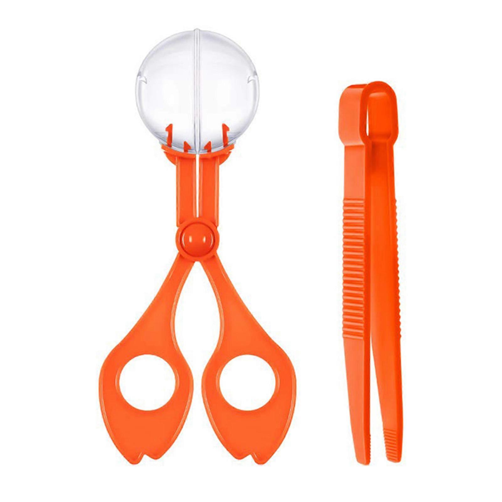 Kaesi Nature Exploration Toy Skill Development Hand-eye Coordination Smell-less Plastic Scissor Clamp Small Animal Tweezers Scoopers for Children