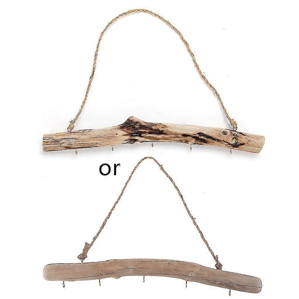 复古浮木储物挂架，用于钥匙珠宝门钩家用墙