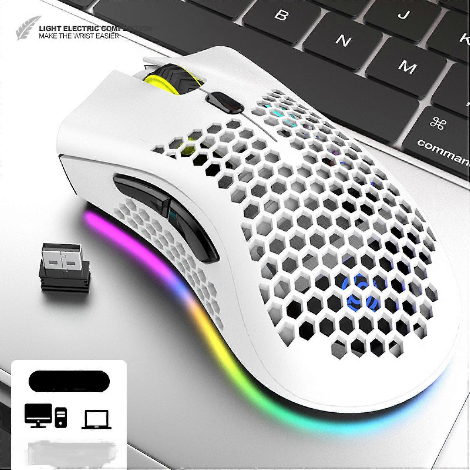 White wireless mouse rechargeable
