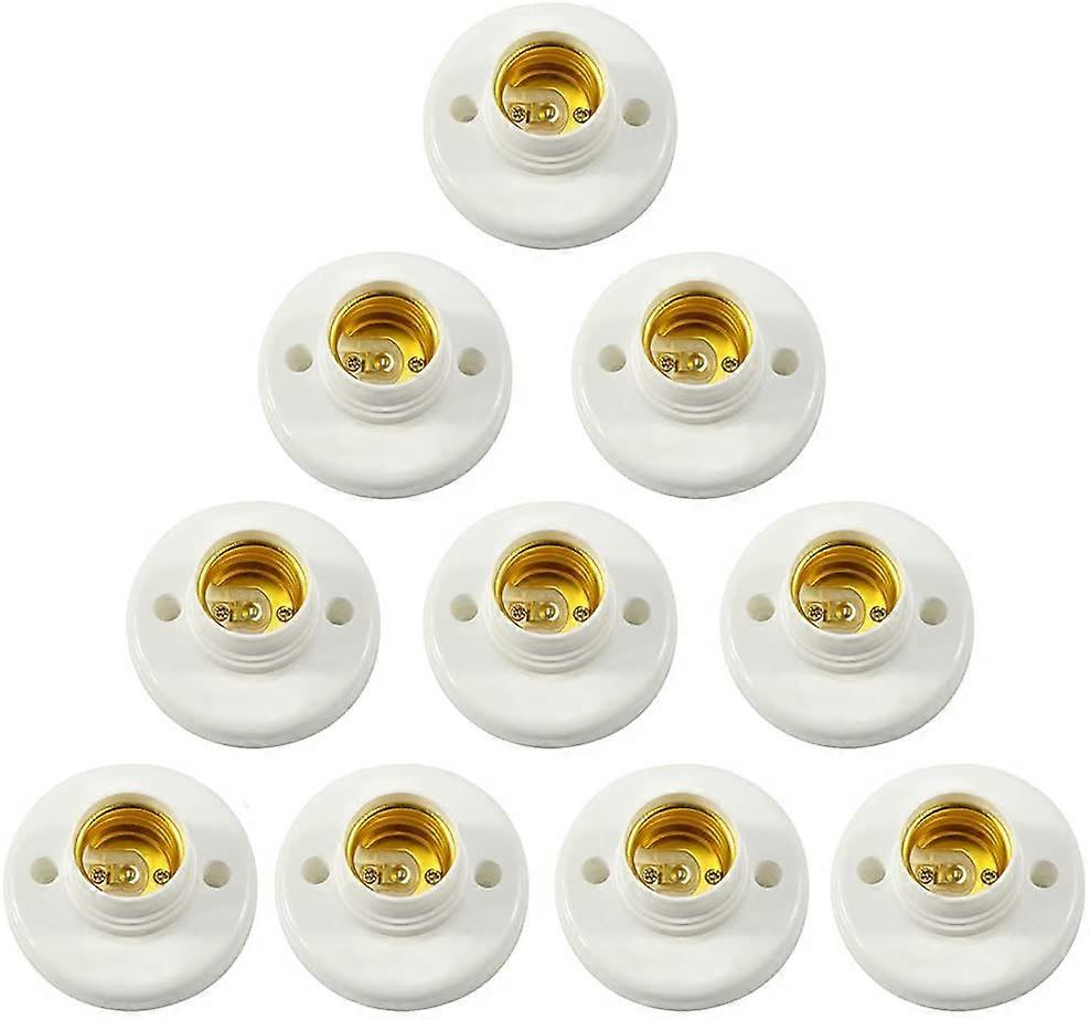 E27 Lamp Holder Plastic Screw Socket Wall Mount LED Bulb Base Converter Adapter Holders for E27 Bulb