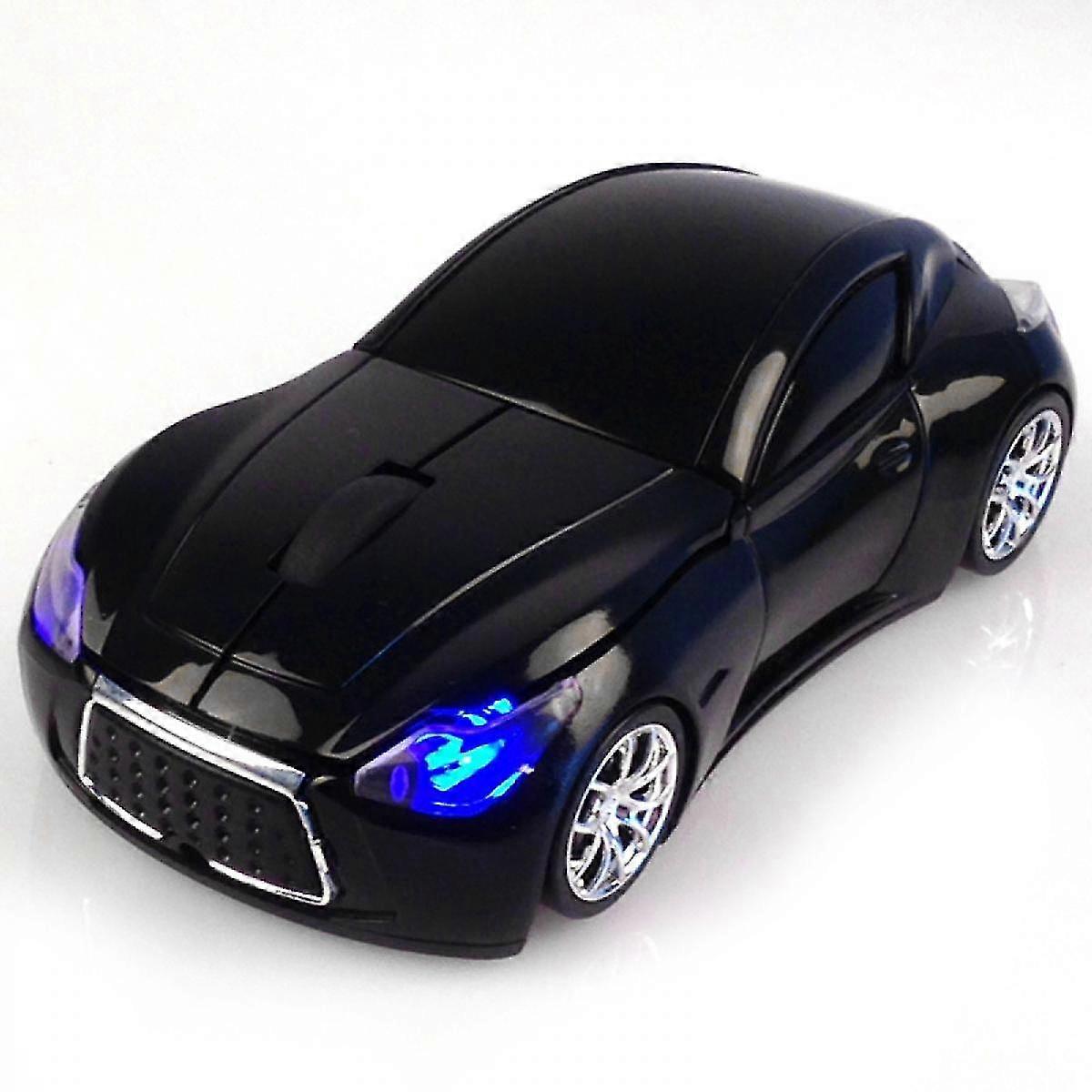 Car Wireless Mouse 2.4ghz Cool Sports Car Shape Wireless Mouse Optical Cordless Mouse With Usb Receiver For Pc Laptop 1600dpi 3 Buttons Black
