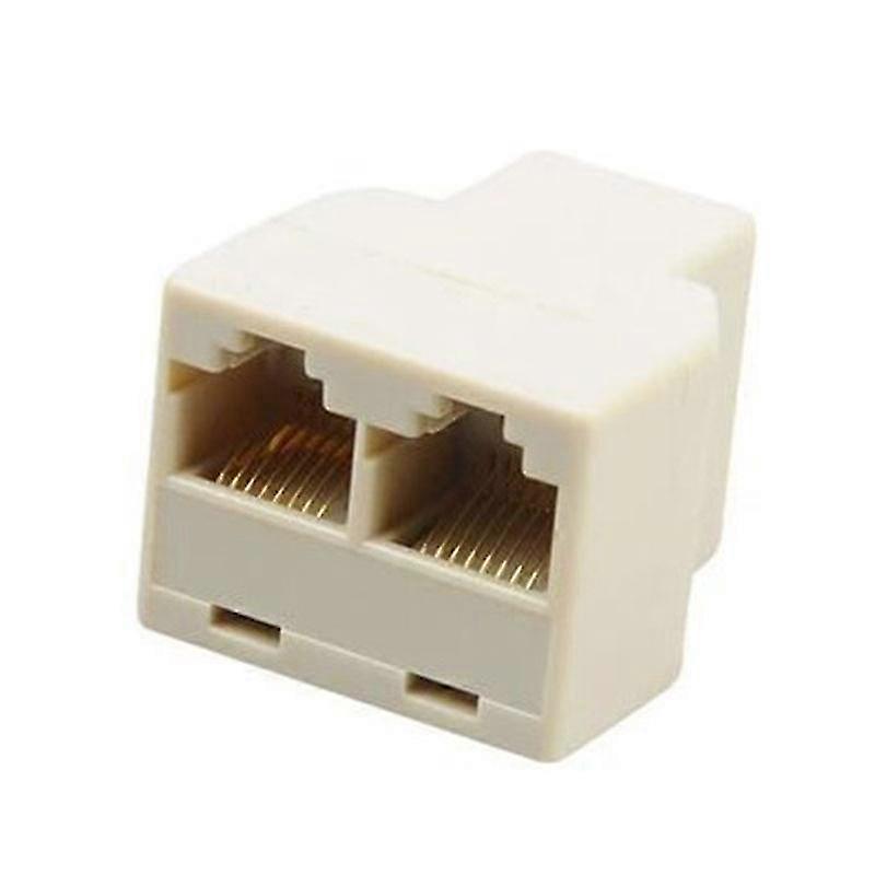 Rj45 splitteradapter 1 til 2 doble kvinnelige porter Cat5/6 Lan Ethernet Socket Network Connection Splitter