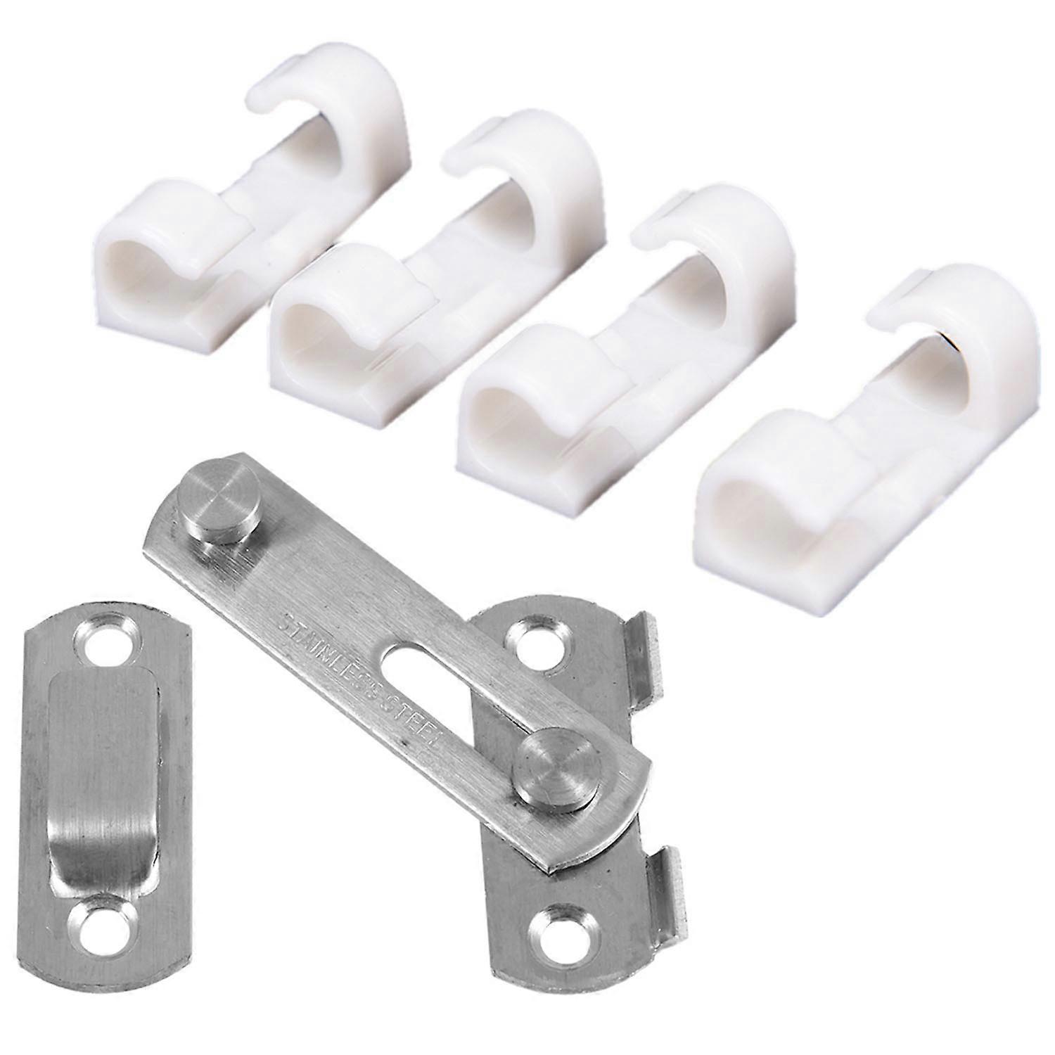 1Set Hasp Latch METAL Hasp Latch Lock Sliding Door Lock for Window Cabinet Fitting & 20Pcs Wire Fix