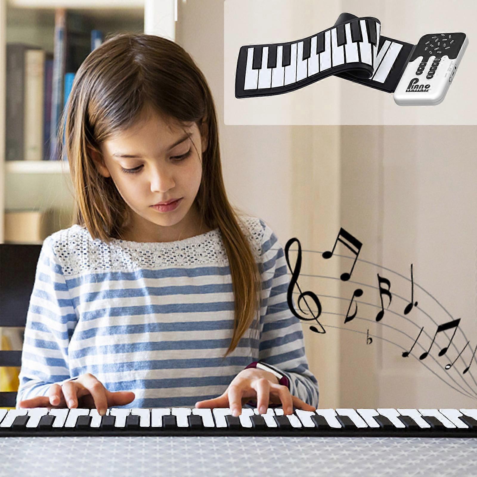 Hand Rolled Piano 49 Keys Portable Toy Folding Soft Keyboard Introductory Keyboard Instrument