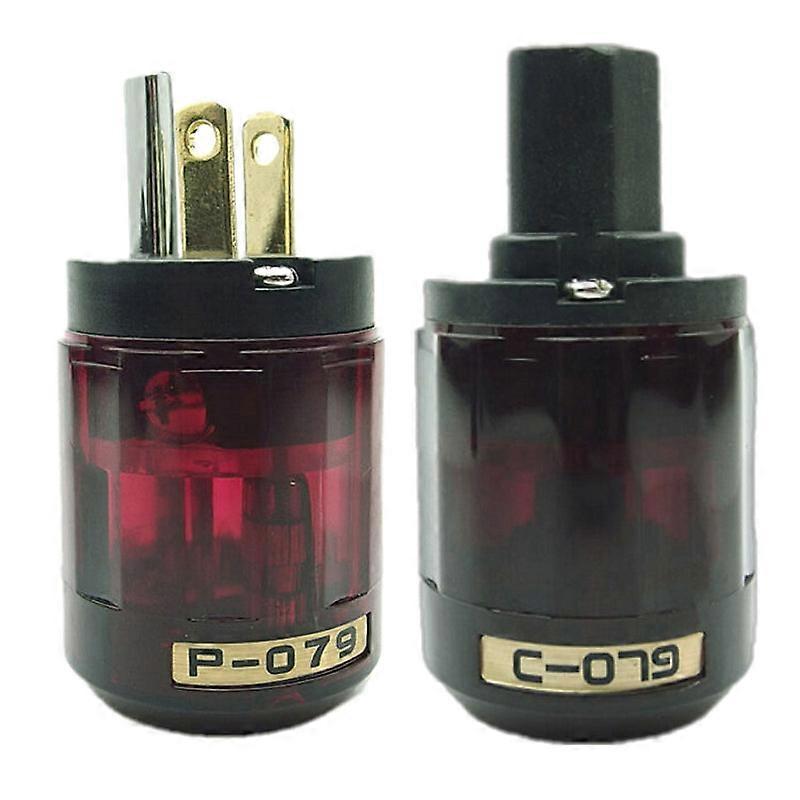 Hifi Adapter Connector Plated C-079 Iec Female P-079 Male Us Version Diy Power Cord