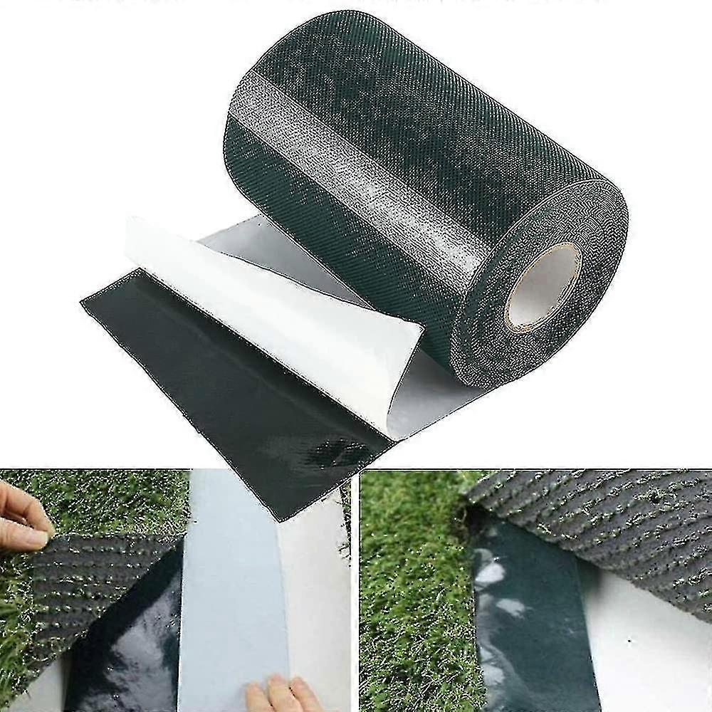 Lawn Tape Self-adhesive Carpet Tape Artificial Grass Seam Tape Lawn Carpet Tape Green Fixed Lawn Seam (1 Piece)