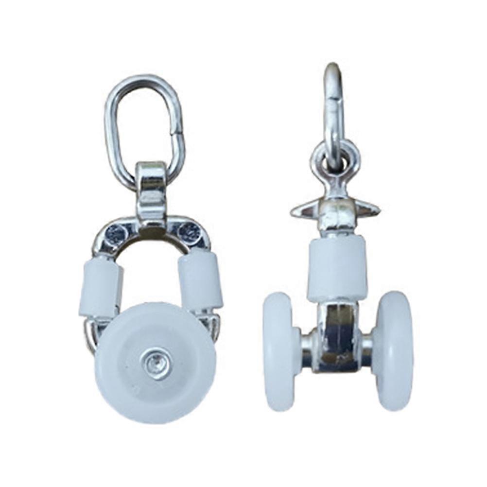 20Pcs Curtain Track Gliders Double Wheel Rolling Rail Runner Slider Rollers