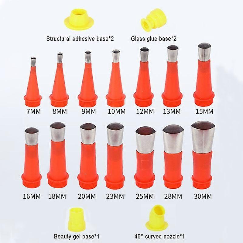 20PCS Rubber Nozzle Tool Universal Comprehensive Rubber Nozzle Toolbox Reusable