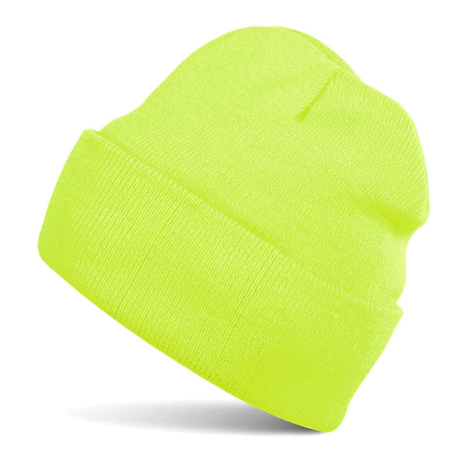 Windproof Warm Cuffed Beanie Cap Unisex Comfy Soft Slouchy Hat for Daily Wear