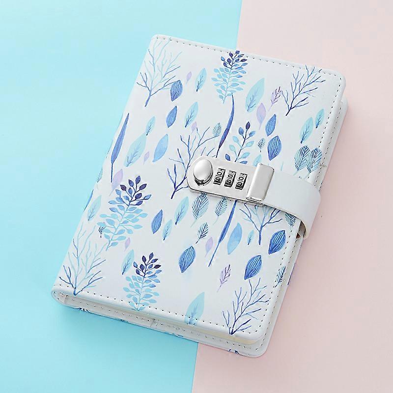 A5 Creative Password Lock Journal Pu Leather Combination Lock Diary Locking Journal Diary (style 4)