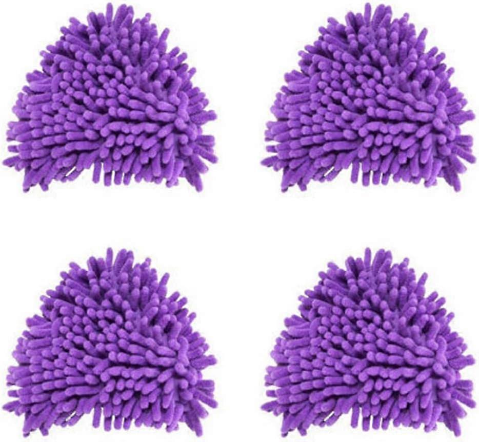 Multi-Purpose Triangular Mop Heads Mini Brush Head Replacement Rotatable Adjustable Home Wall Ceiling Floor Scouring 16 * 16CM Purple Triangular moppu