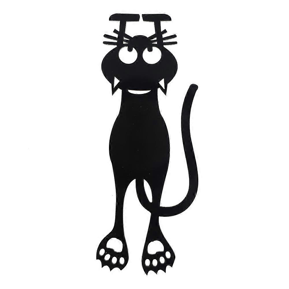Curious Cat bookmark Black color Cat shape 12cm Plastic/nylon