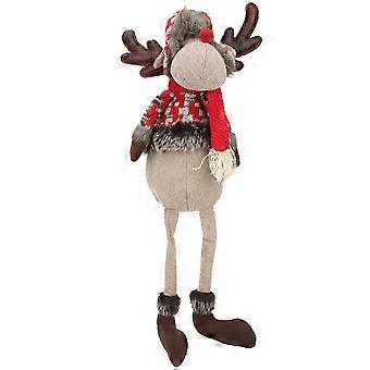 Muñeca de alce de Navidad de felpa suave Niños Lindo juguete de peluche de alce Decoración del hogar Regalo para niños